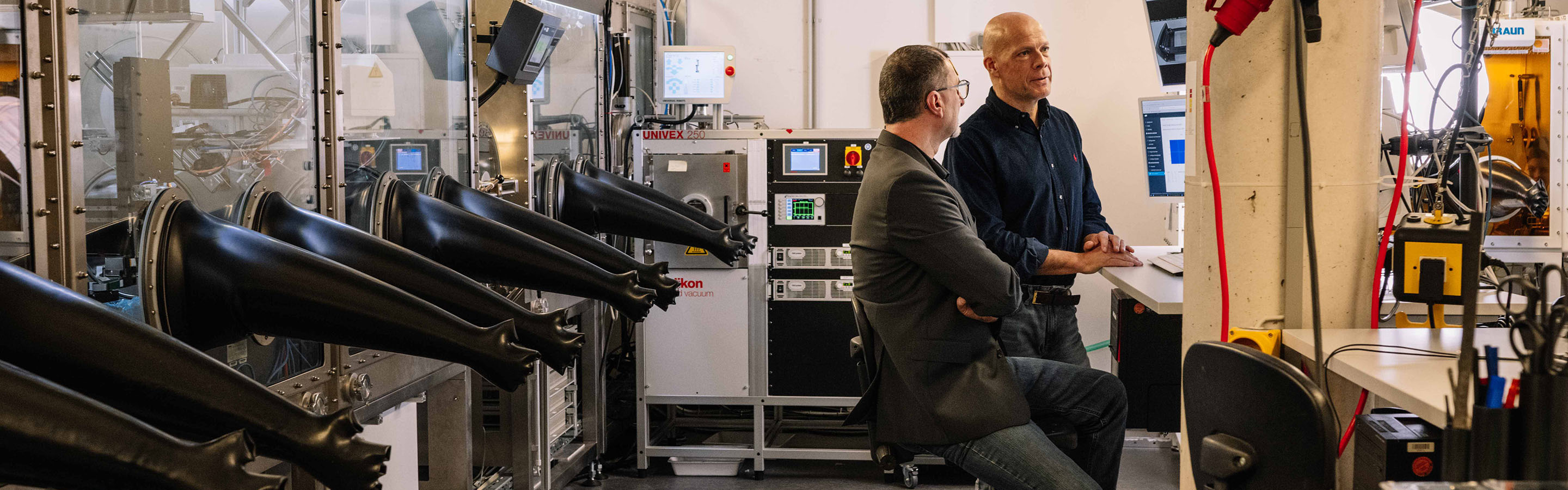 Researchers in a lab.