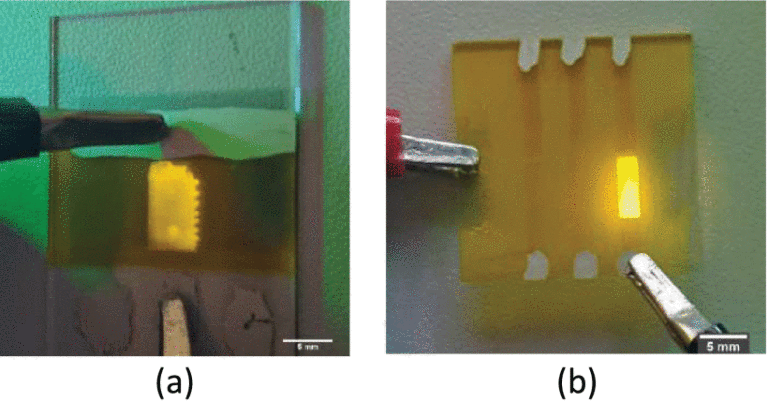 Aerosol jet printed AgNW electrode and PEDOT:PSS layers for organic light-emitting diode devices fabrication